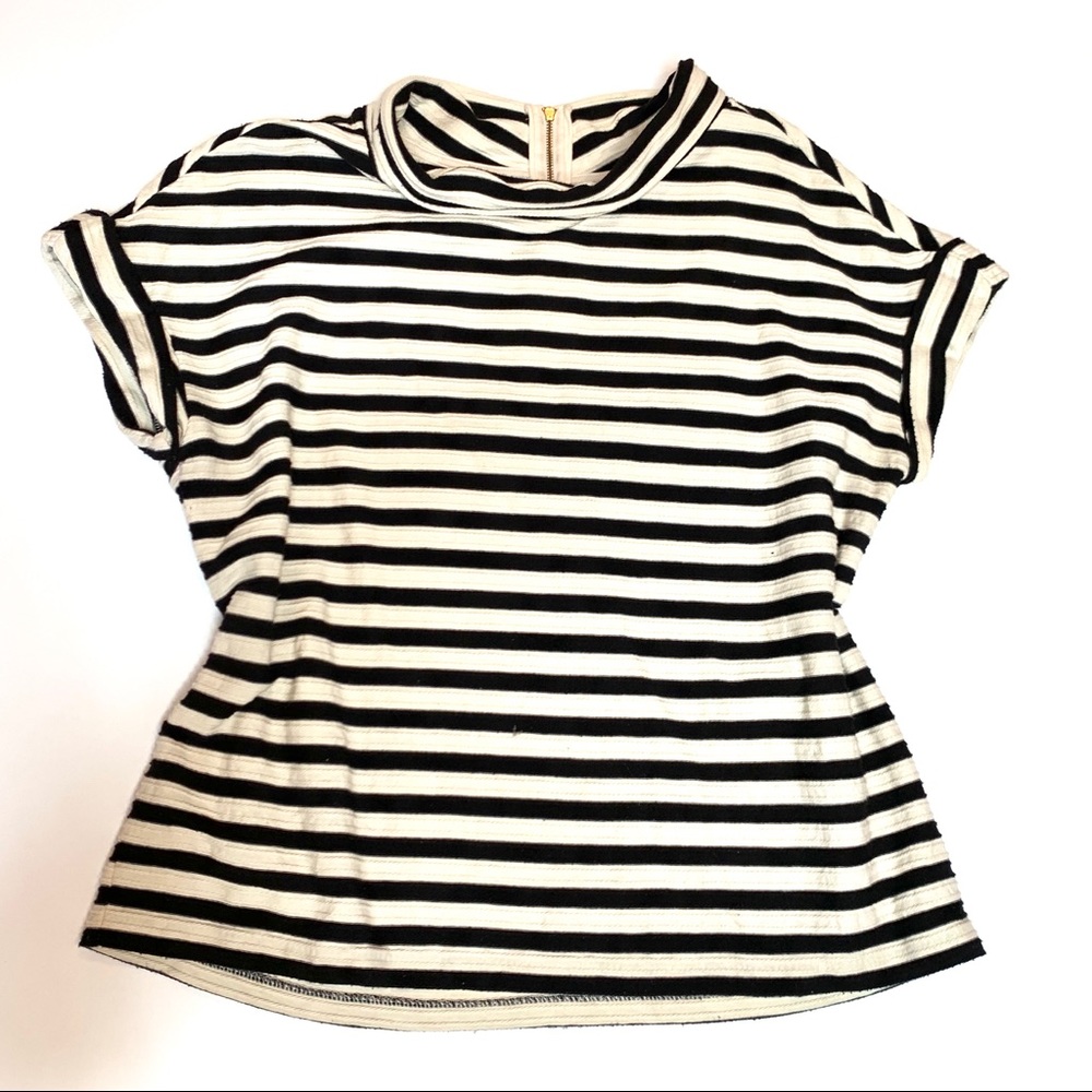 Anthropologie Black & White Striped Tee
